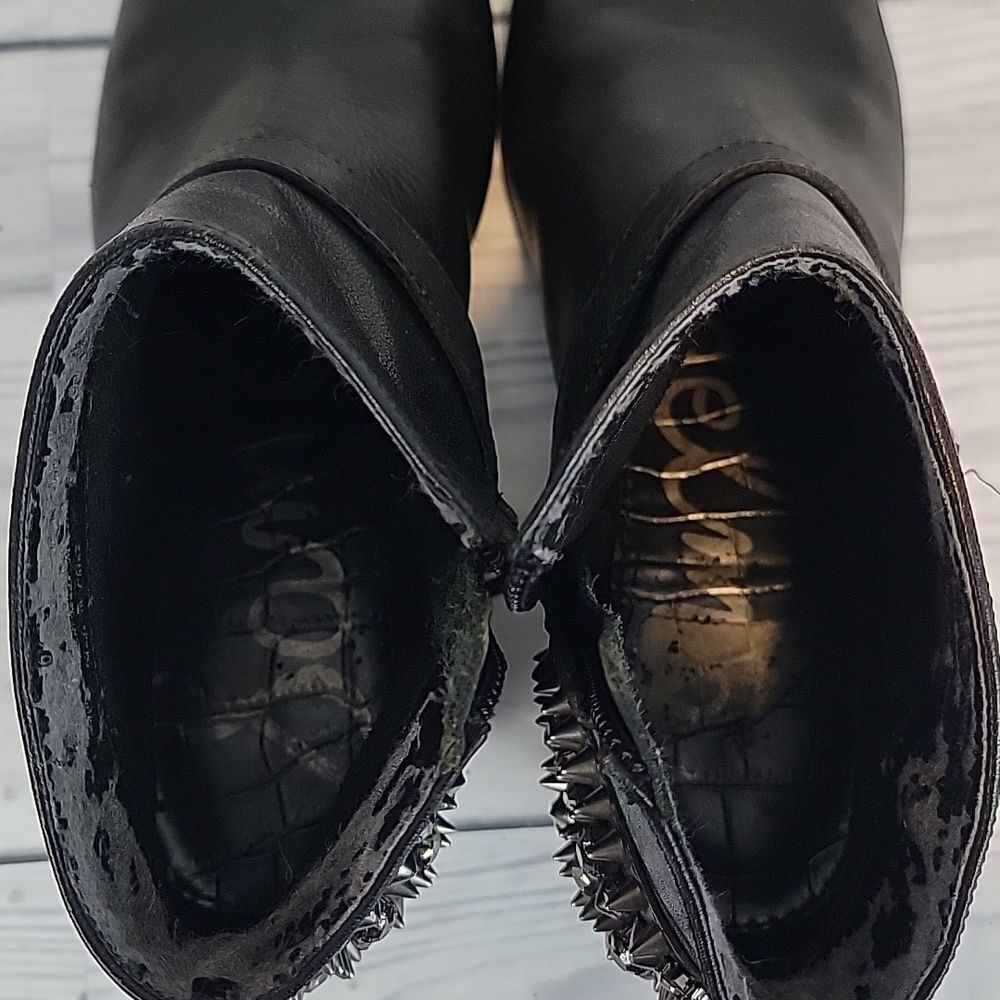 Sam Edelman Pax Ankle Boots Black Genuine Leather Womens Size 6.5 - Picture 8 of 11